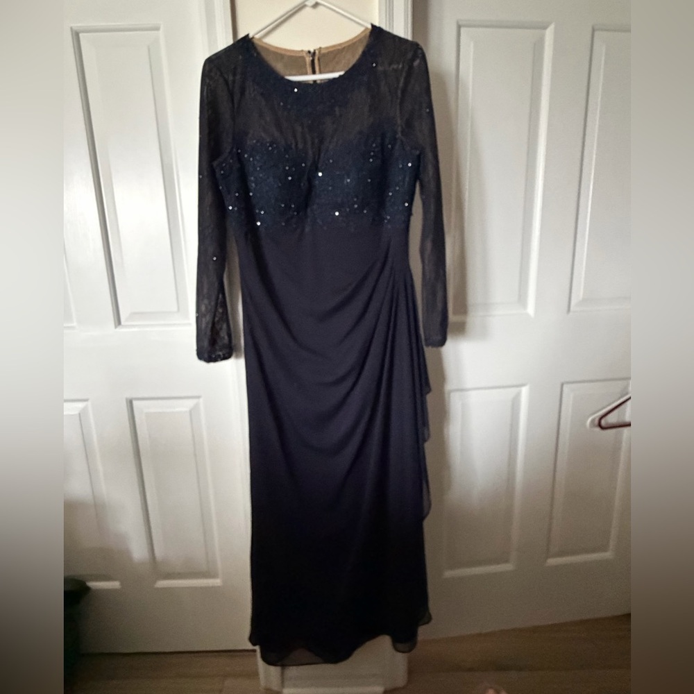 Navy vintage long dress